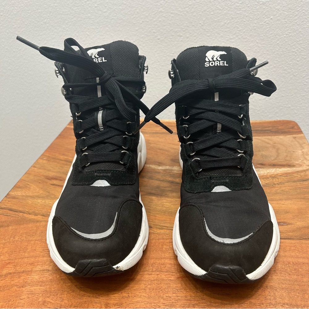 Sorel Women's Black and White Ankle Booties - Picture 2 of 6